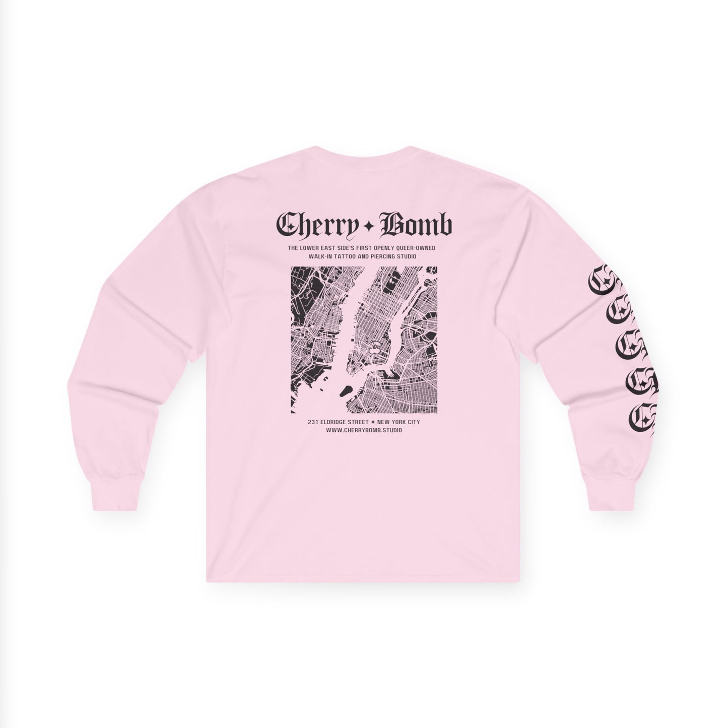 Cherry Bomb Long Sleeve Tee (Pink)