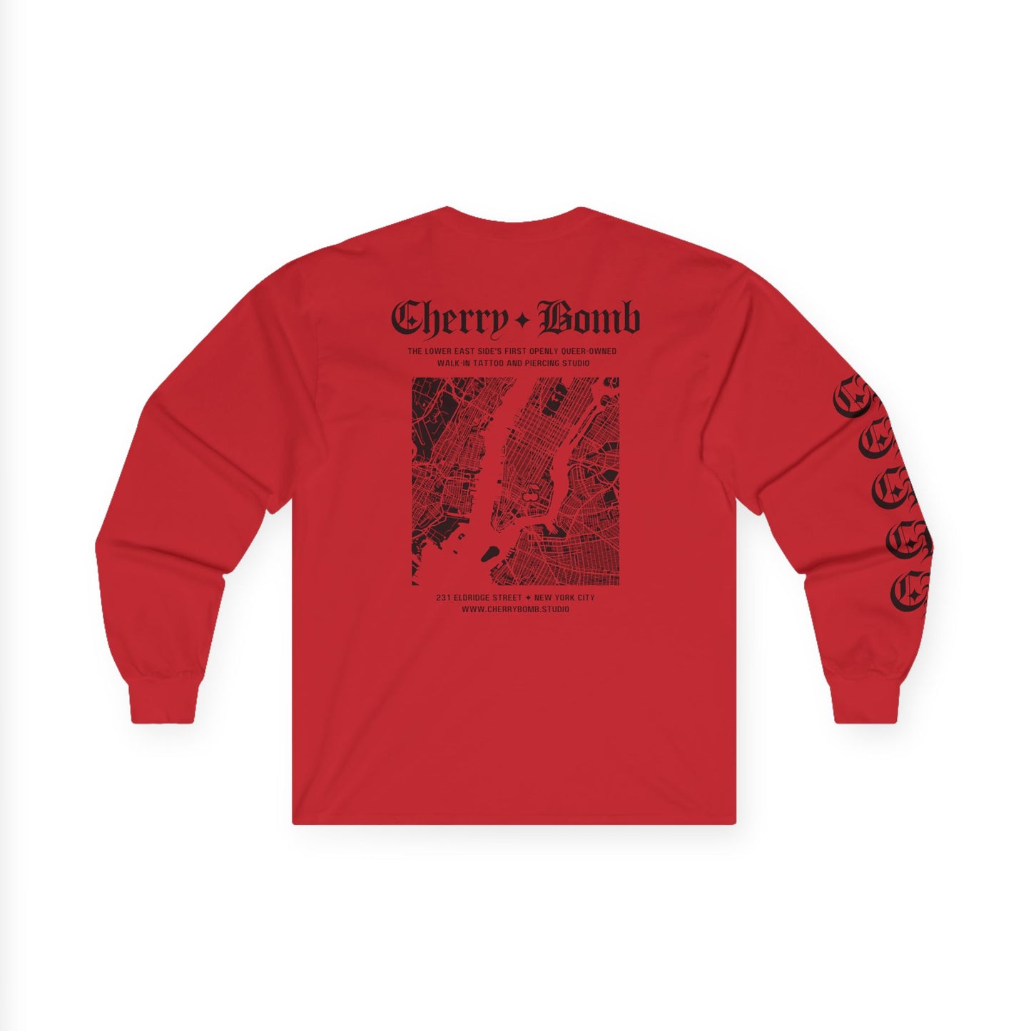 Cherry Bomb Long Sleeve Tee (Red)