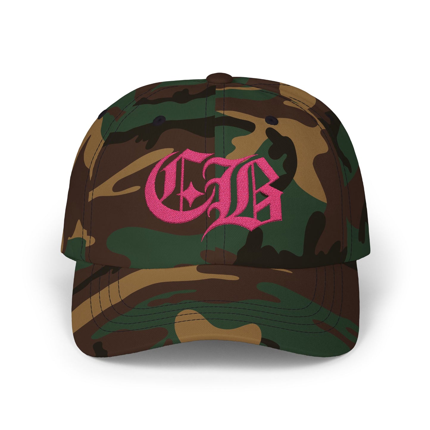 CB Monogram Hat (Camo & Pink)