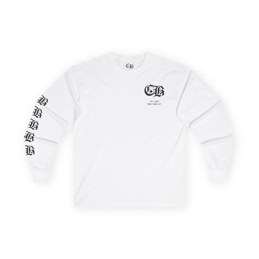 Cherry Bomb Long Sleeve Tee (White)