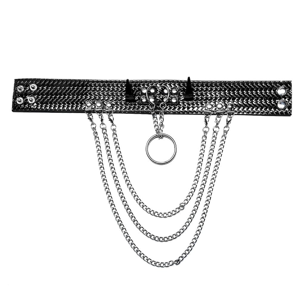 Spiked Chain Collar (Black)