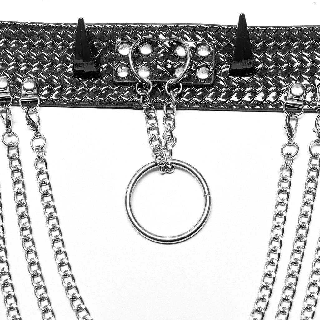 Spiked Chain Collar (Black)