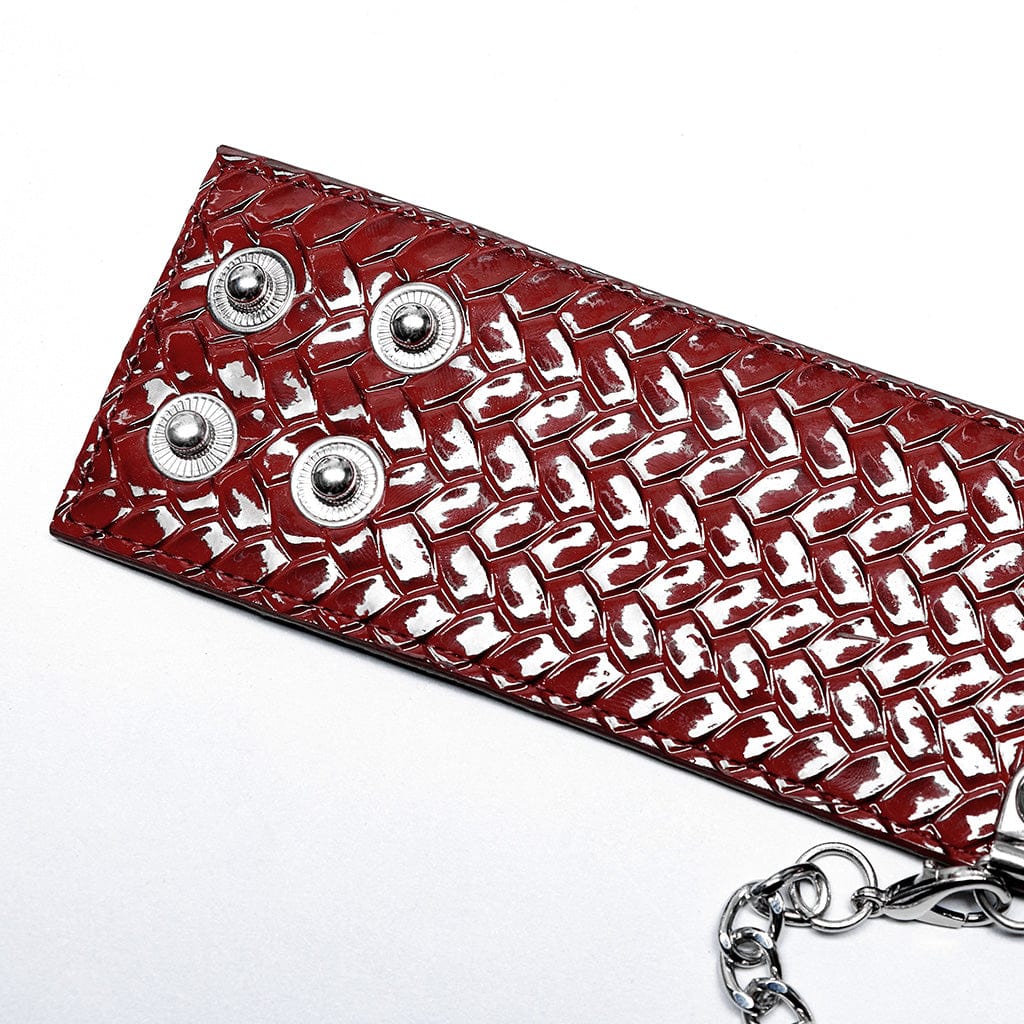 Spiked Chain Collar (Red)